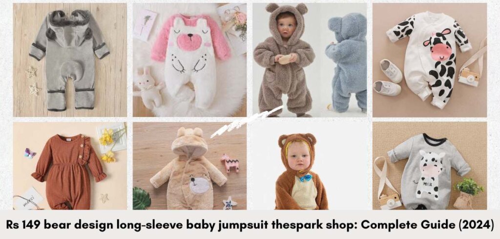 Rs 149 bear design long-sleeve baby jumpsuit thespark shop